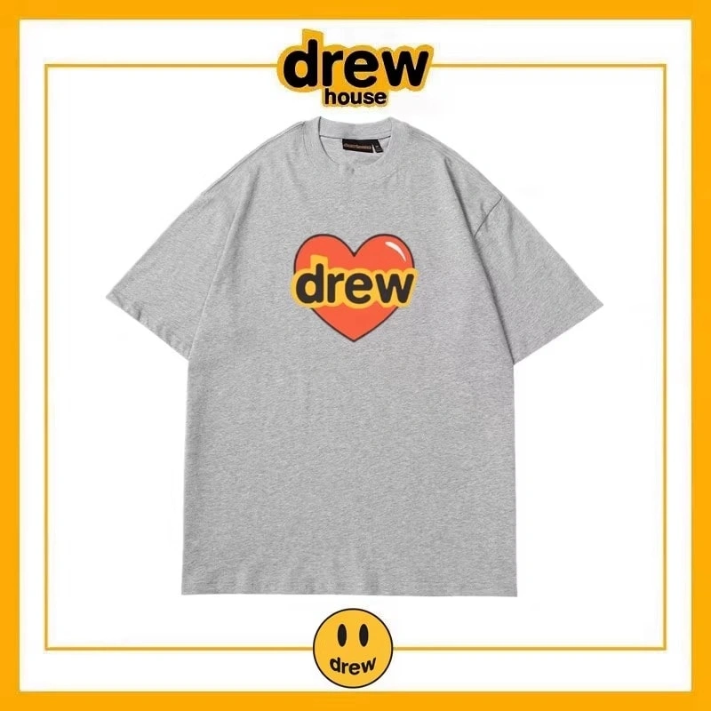 Drew House Print Short Sleeve T-Shirt Unisex Cotton Loose Top Style 23
