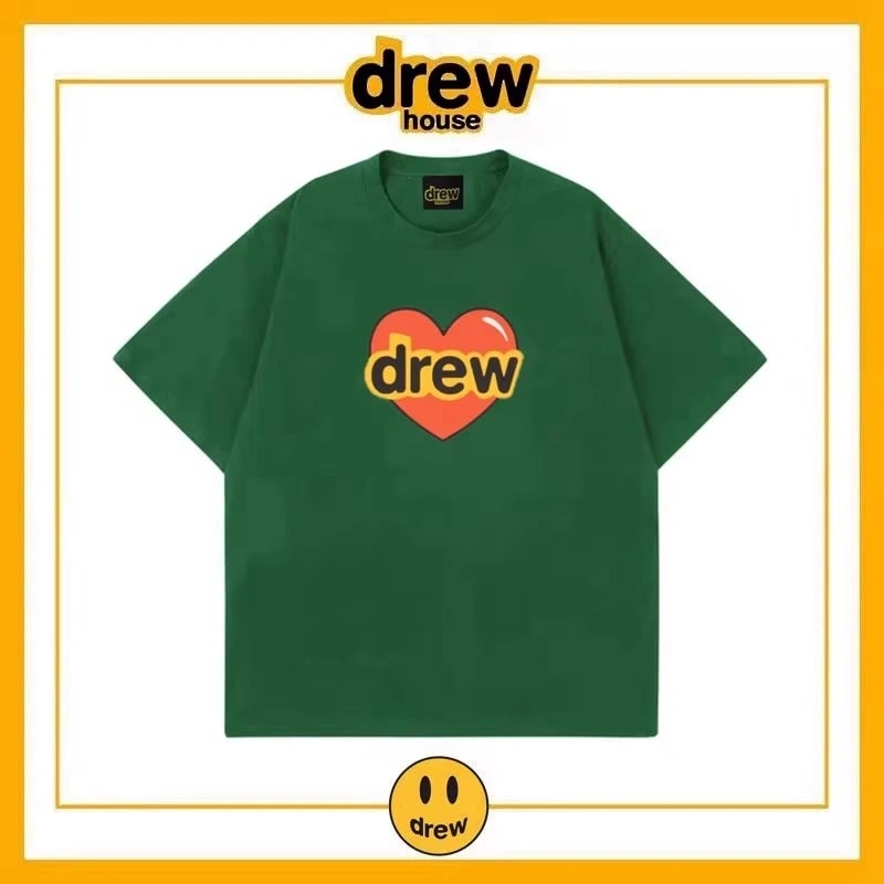 Drew House Print Short Sleeve T-Shirt Unisex Cotton Loose Top Style 24