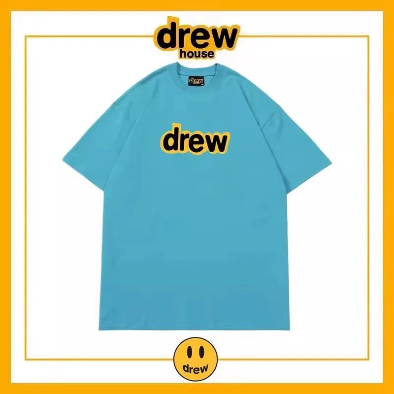 Drew House Short Sleeve T-Shirt Unisex Cotton Loose Base Layer Style 12