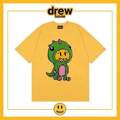 Drew House Short Sleeve T-Shirt Unisex Cotton Loose Base Style 13