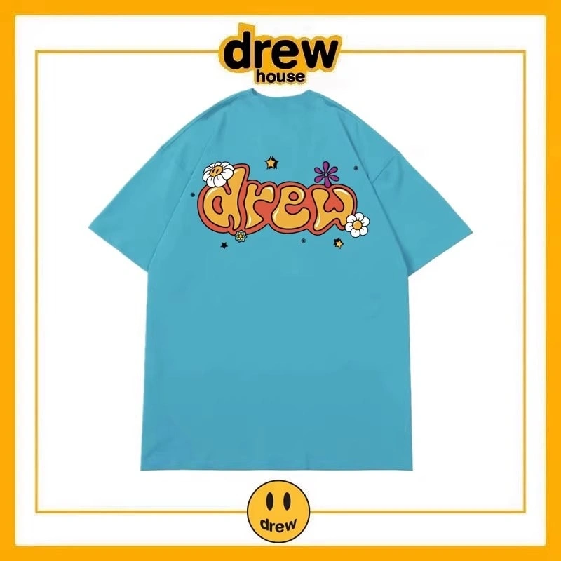 Drew House Short Sleeve T-Shirt Unisex Cotton Print Casual Top Style 12