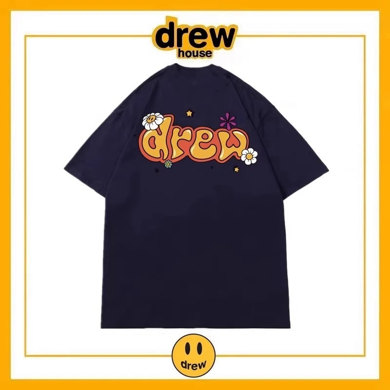 Drew House Short Sleeve T-Shirt Unisex Cotton Print Casual Top Style 16