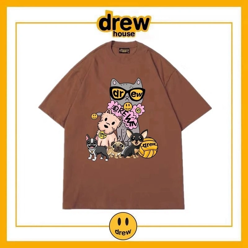 Drew House Short Sleeve T-Shirt Unisex Cotton Print Top Style 21