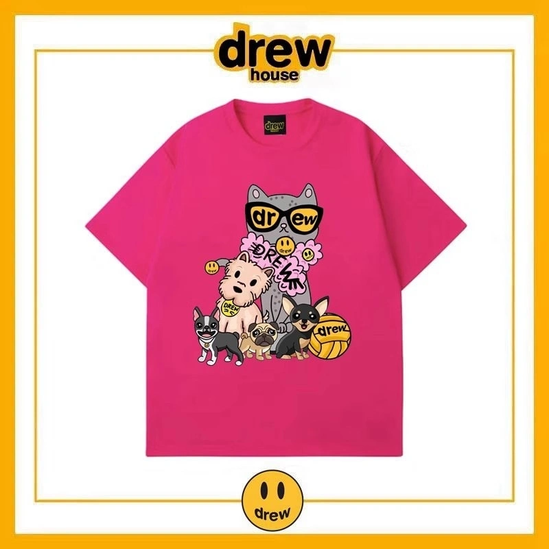 Drew House Short Sleeve T-Shirt Unisex Cotton Print Top Style 5