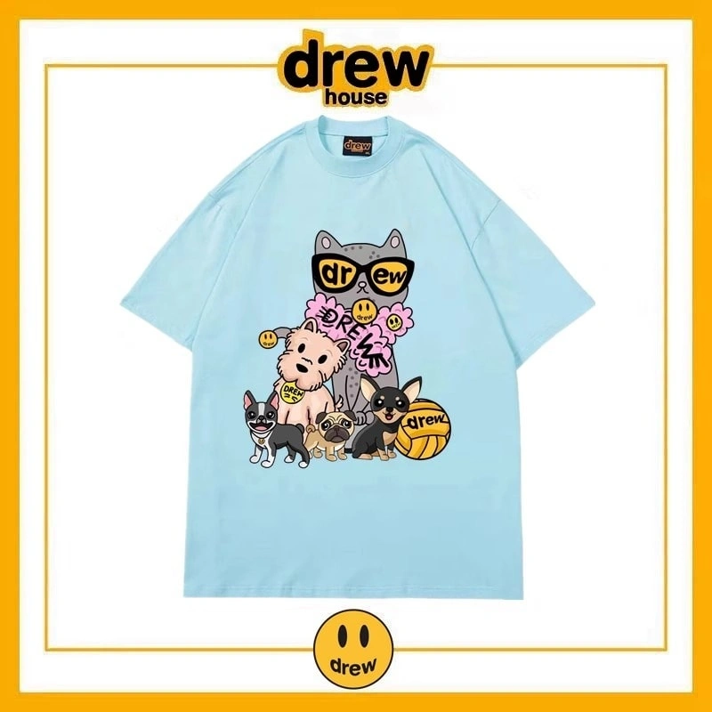 Drew House Short Sleeve T-Shirt Unisex Cotton Print Top Style 7