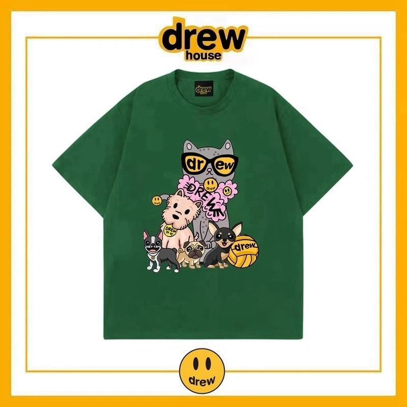 Drew House Short Sleeve T-Shirt Unisex Cotton Print Top Style 9