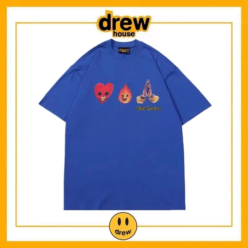 Drew House Summer Short Sleeve T-Shirt Cotton Loose Unisex Top Style 12