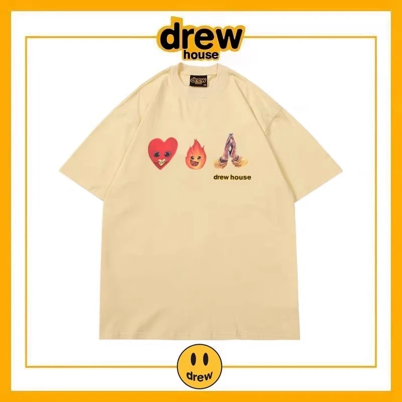 Drew House Summer Short Sleeve T-Shirt Cotton Loose Unisex Top Style 13