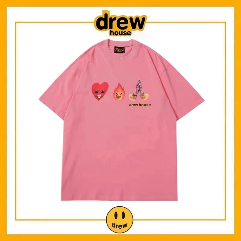 Drew House Summer Short Sleeve T-Shirt Cotton Loose Unisex Top Style 18