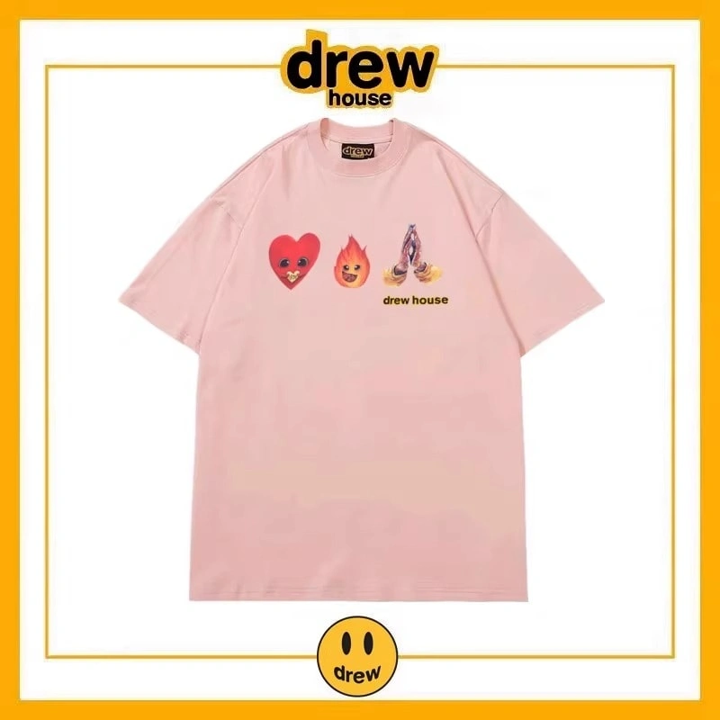Drew House Summer Short Sleeve T-Shirt Cotton Loose Unisex Top Style 2