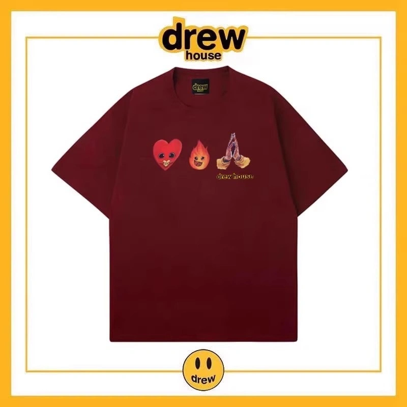 Drew House Summer Short Sleeve T-Shirt Cotton Loose Unisex Top Style 3