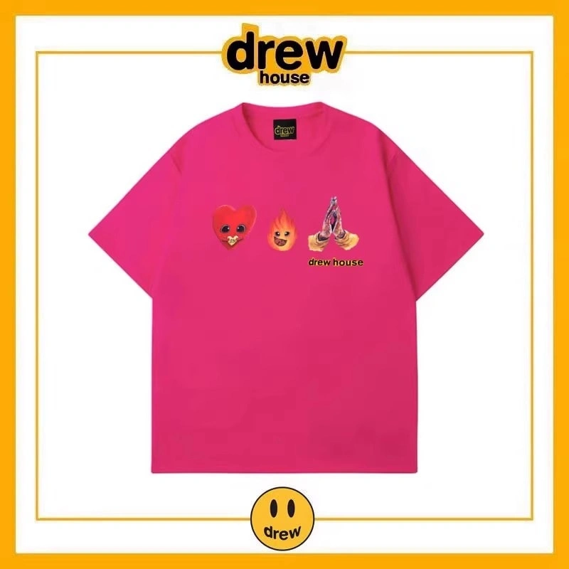 Drew House Summer Short Sleeve T-Shirt Cotton Loose Unisex Top Style 4