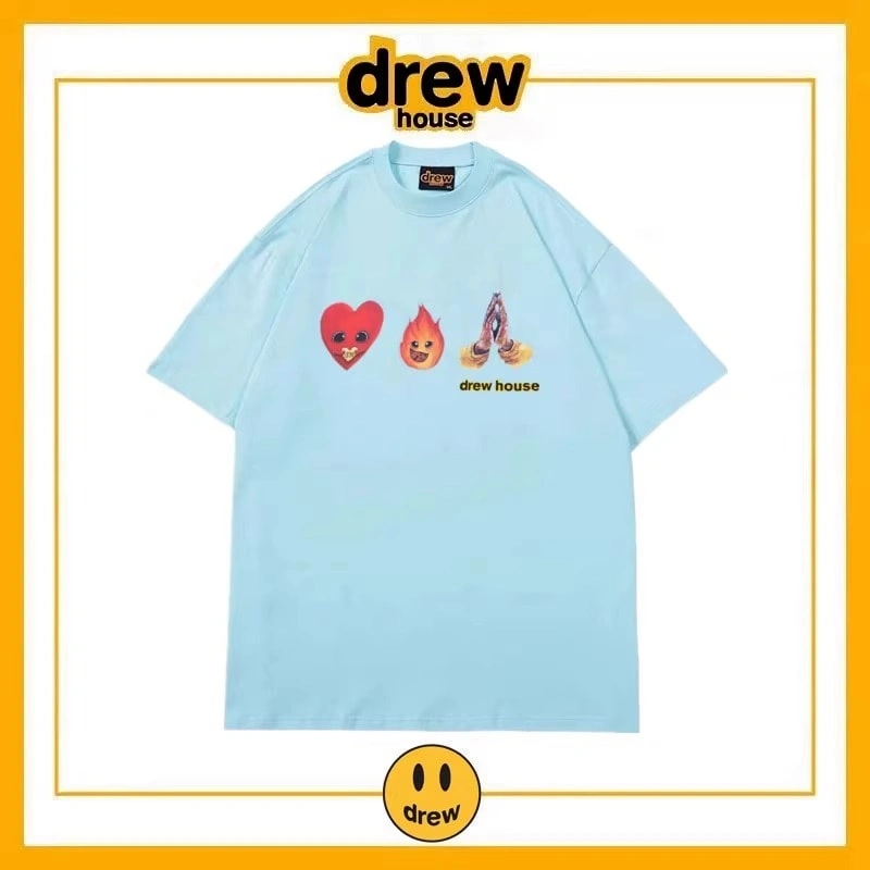 Drew House Summer Short Sleeve T-Shirt Cotton Loose Unisex Top Style 5