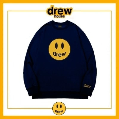 Drew House Sweatshirt Round Neck Cotton Unisex Fleece Pullover Style 2