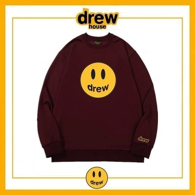 Drew House Sweatshirt Round Neck Cotton Unisex Fleece Pullover Style 7