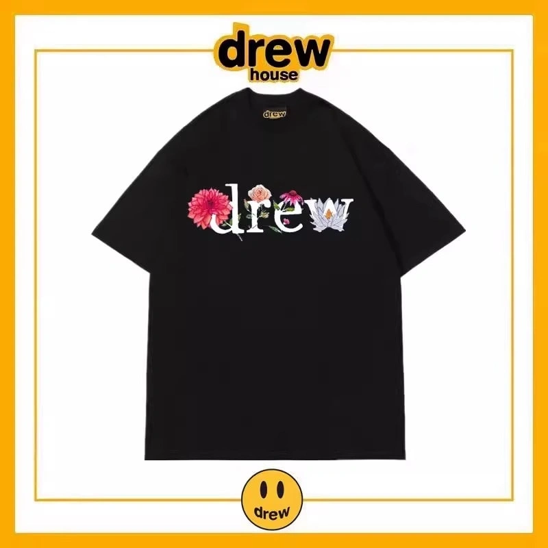 Drew Letter Short Sleeve T-Shirt Unisex Cotton Loose Summer Top Style 9