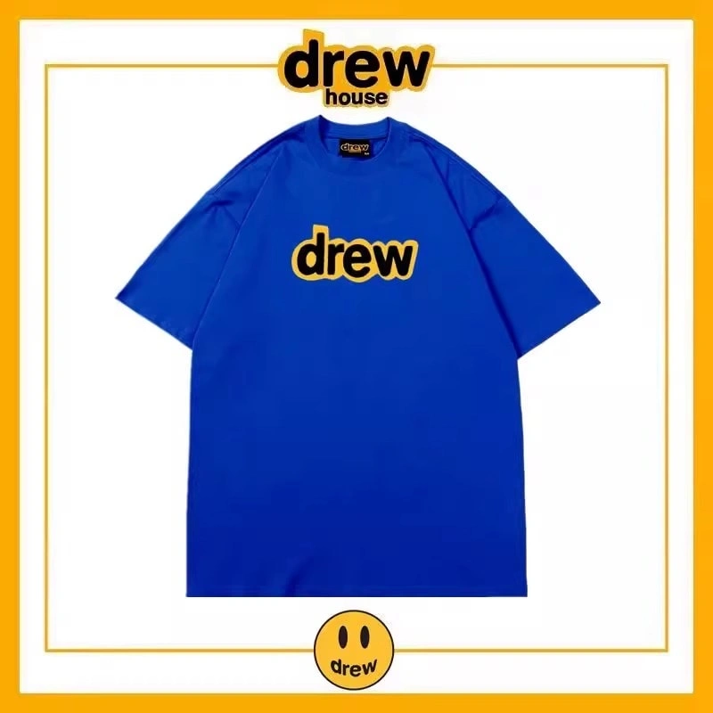 Drew Letter Short Sleeve T-Shirt Unisex Cotton Summer Base Style 18