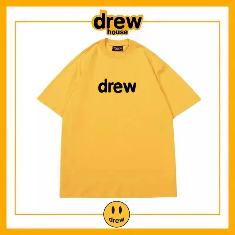 Drew Letter Short Sleeve T-Shirt Unisex Cotton Summer Base Style 21