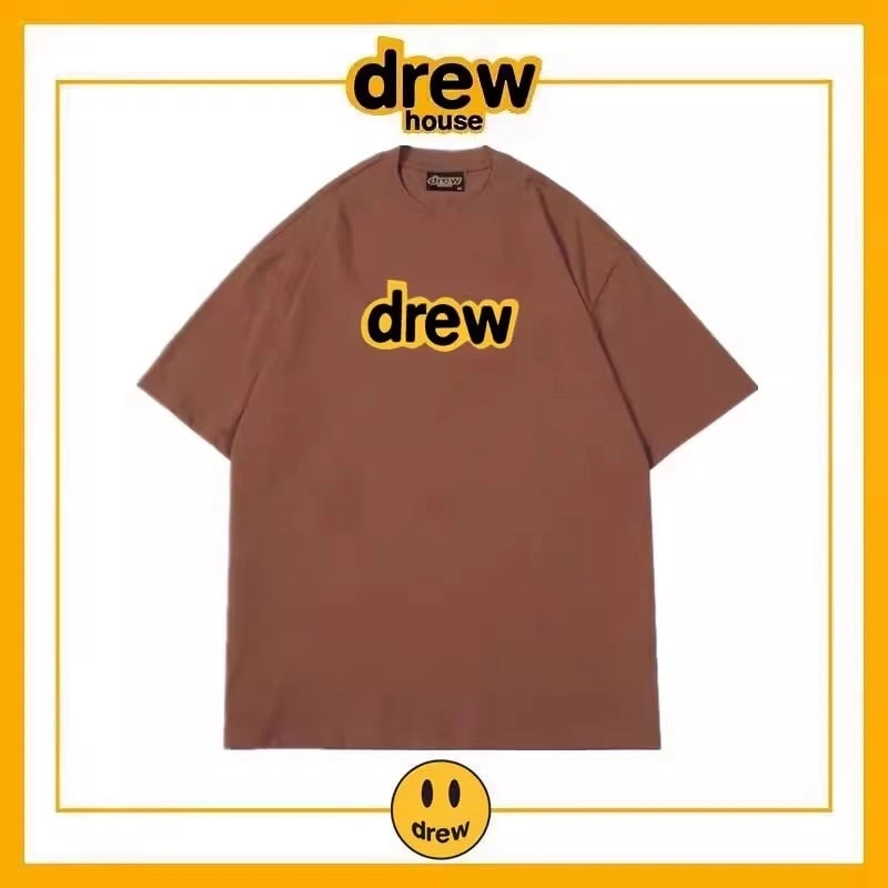 Drew Letter Short Sleeve T-Shirt Unisex Cotton Summer Base Style 24