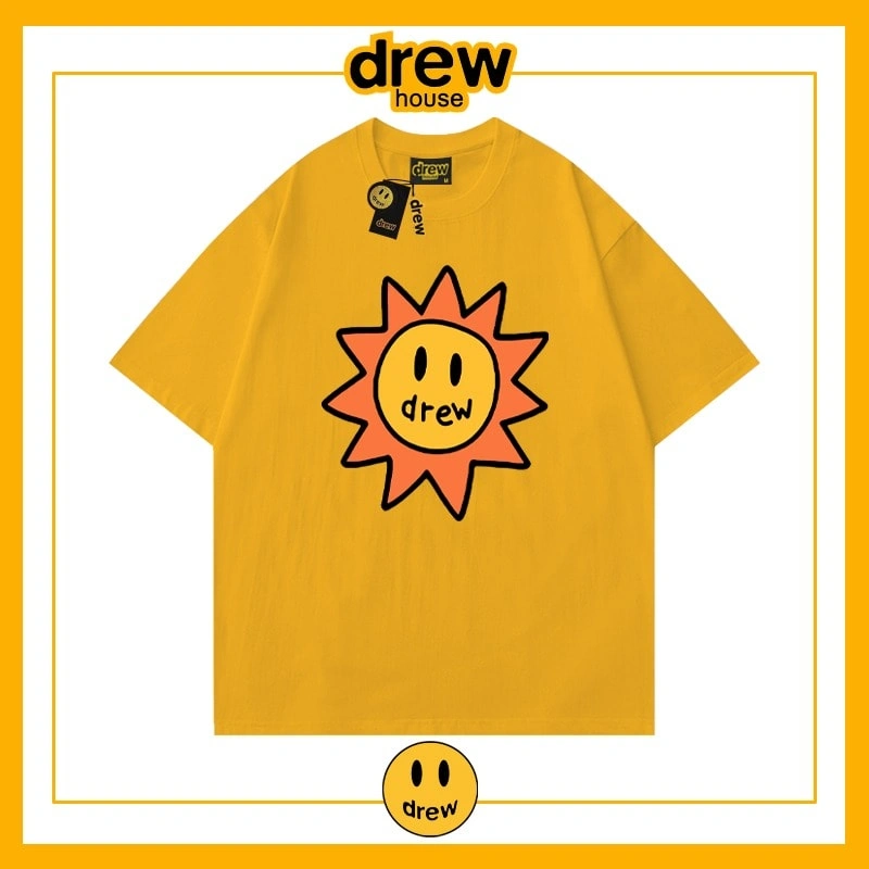 Drew Summer Flame Short Sleeve T-Shirt Unisex Cotton Base Style 1