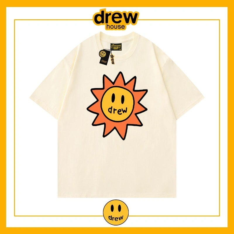 Drew Summer Flame Short Sleeve T-Shirt Unisex Cotton Base Style 2