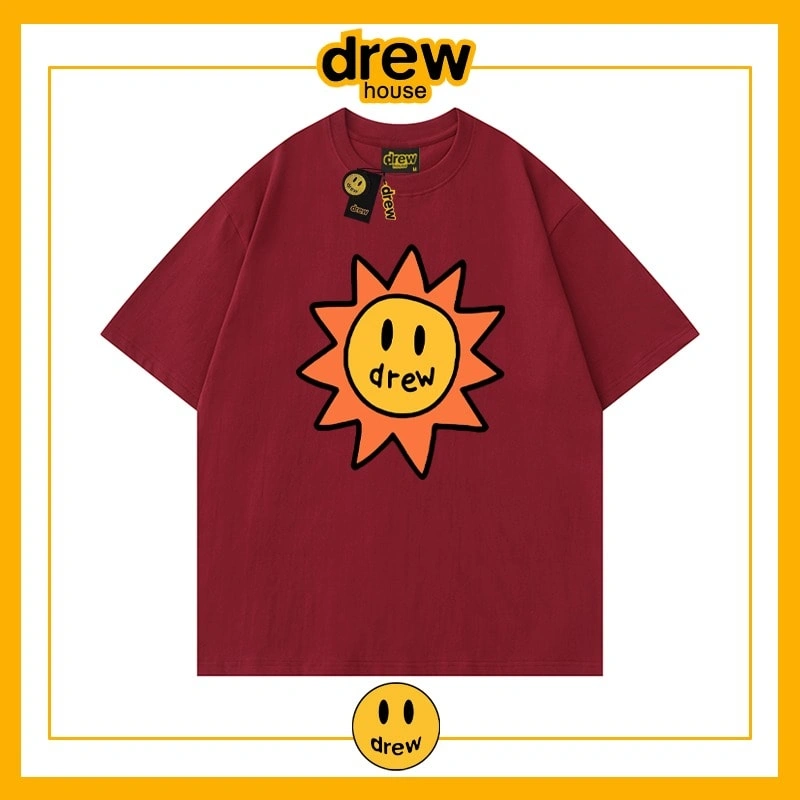 Drew Summer Flame Short Sleeve T-Shirt Unisex Cotton Base Style 6