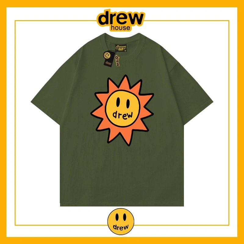 Drew Summer Flame Short Sleeve T-Shirt Unisex Cotton Base Style 9