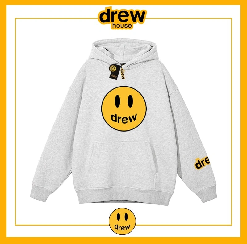 Drew Sweatshirt Hooded Unisex Cotton Loose Pullover Fleece Jacket Style 3