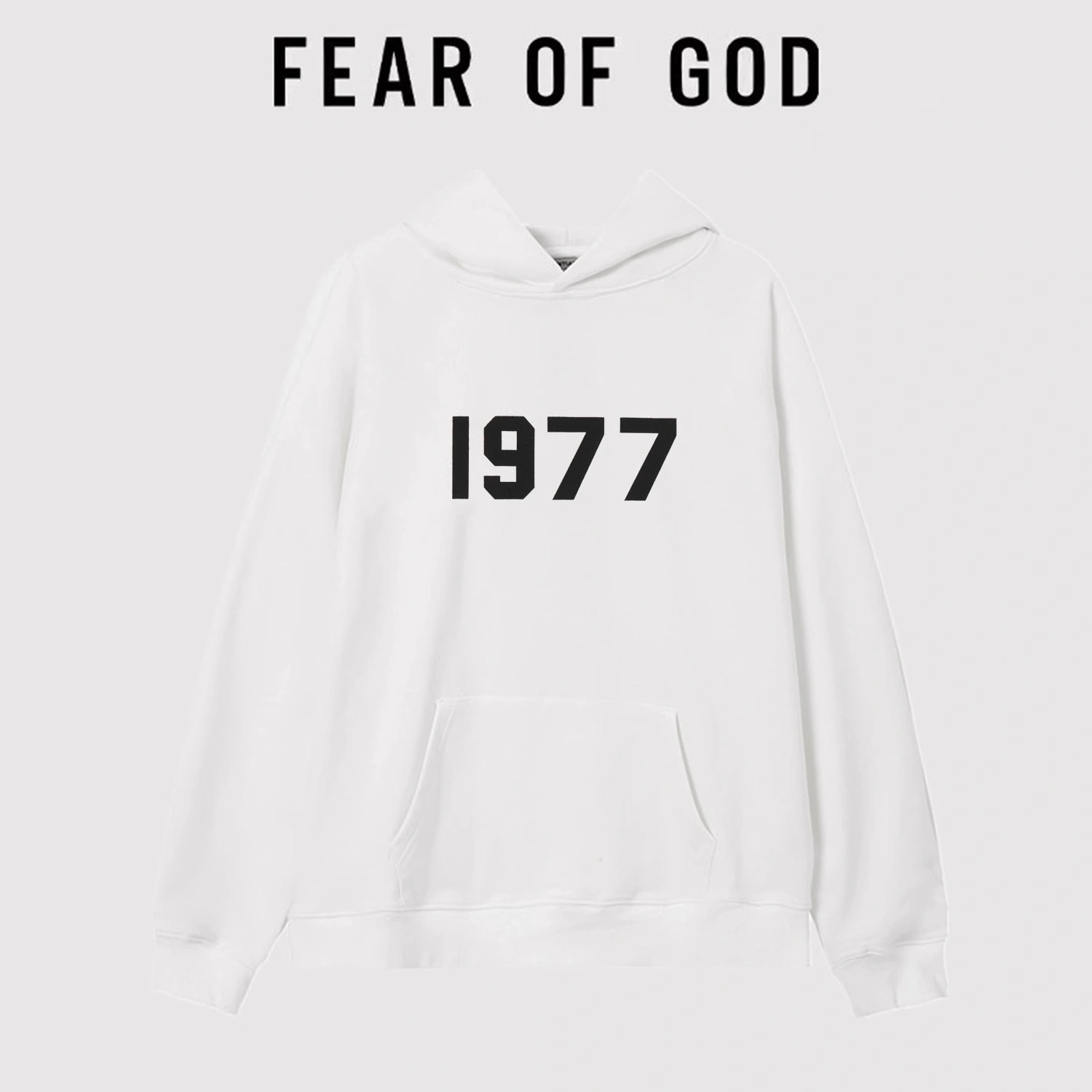 Essentials 1977 Hoodie Unisex Loose FOG High Street Autumn Couple Sweatshirt Style 1