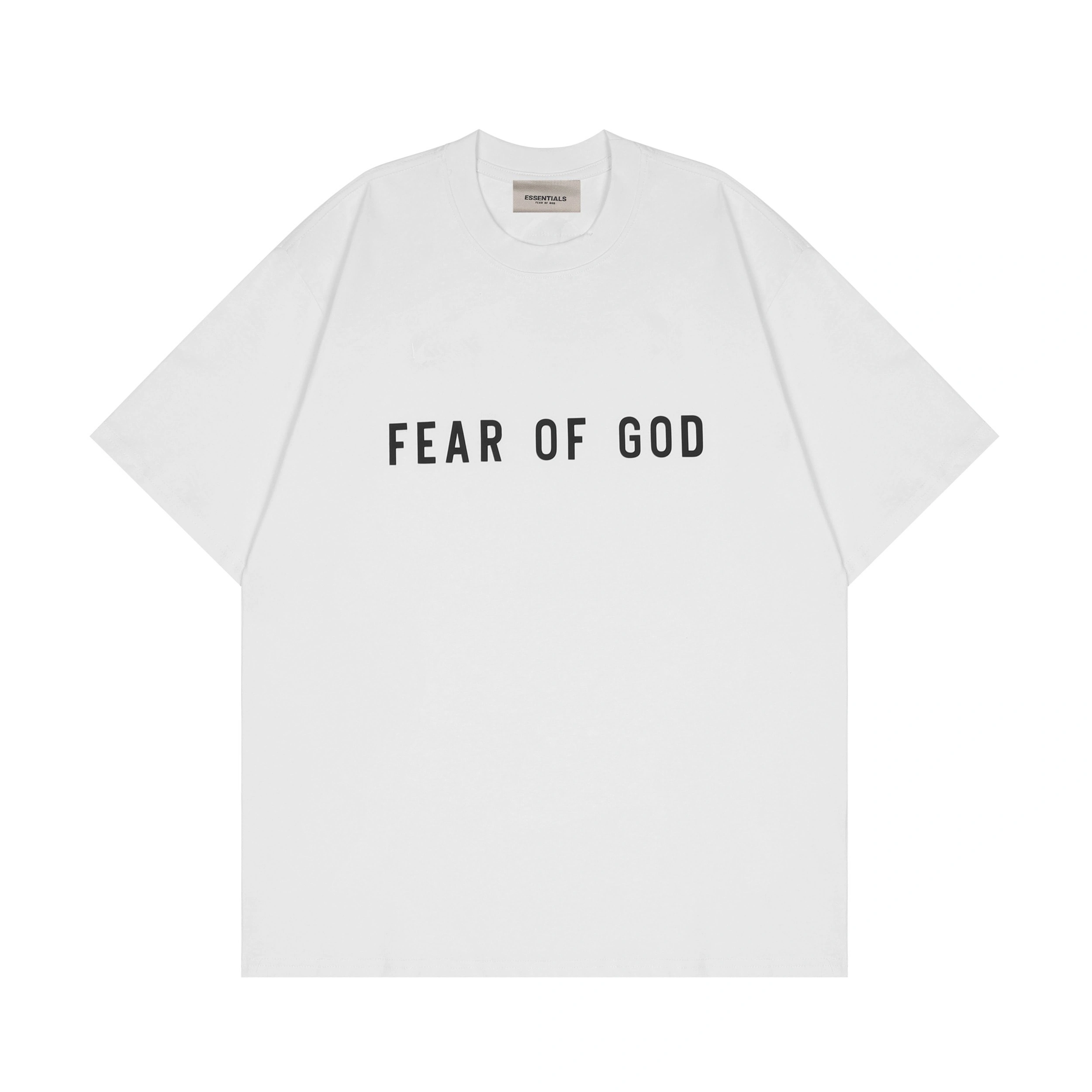 FOG Co branded 3D Letter Streetwear Loose T-Shirt Couple Heavyweight Short Sleeve Style 1