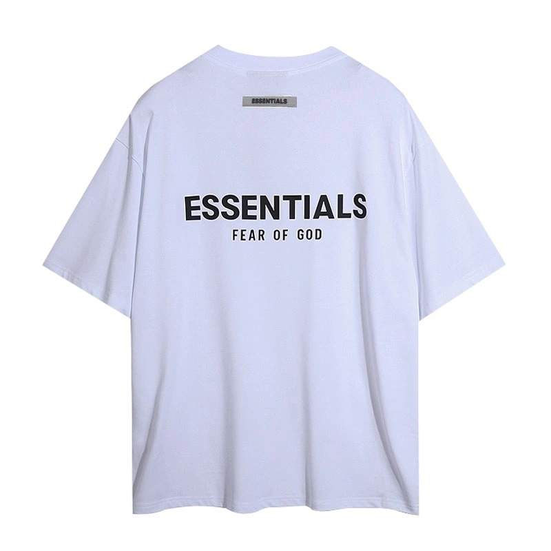 FOG Essentials Back Print Letter Unisex Streetwear Loose Couple Short Sleeve T-Shirt