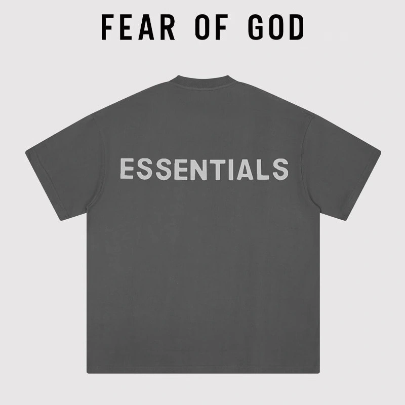 FOG Essentials Reflective Letter Short Sleeve Streetwear T-Shirt Unisex Oversized Style 1