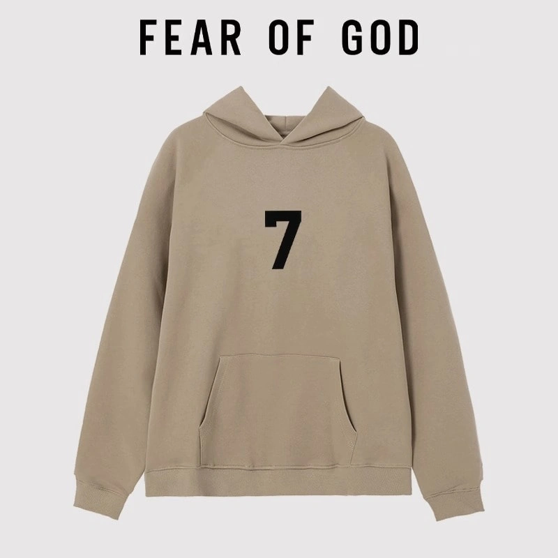 FOG Seventh Season Mainline Number 7 Flocked Hooded Sweatshirt Unisex Streetwear Style 7