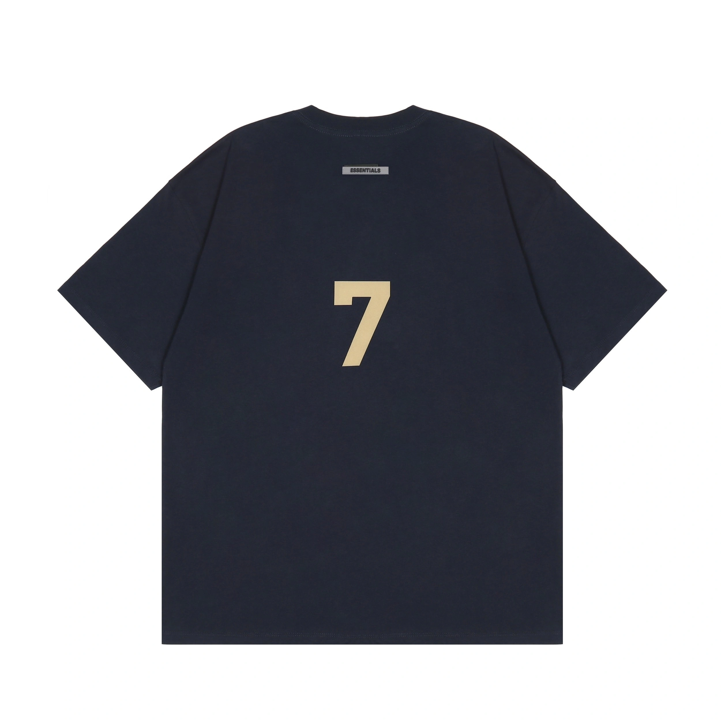 FOG Seventh Season Mainline Number 7 Flocked Print Short Sleeve T-Shirt Unisex Loose Style 1