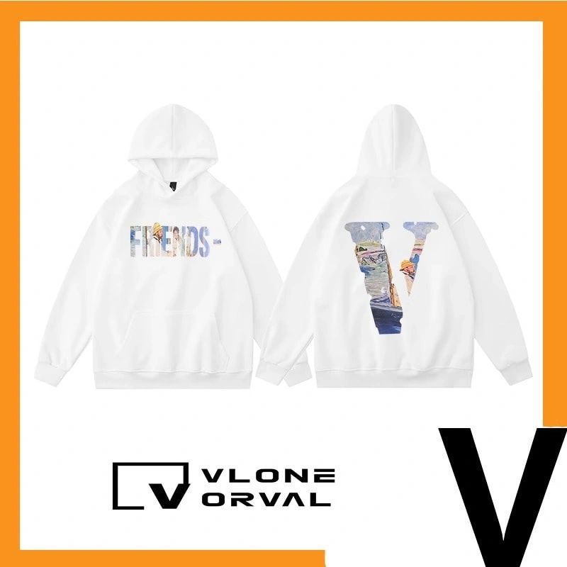 Vlone Orval American Painting V Long Sleeve Hoodie Unisex Trend