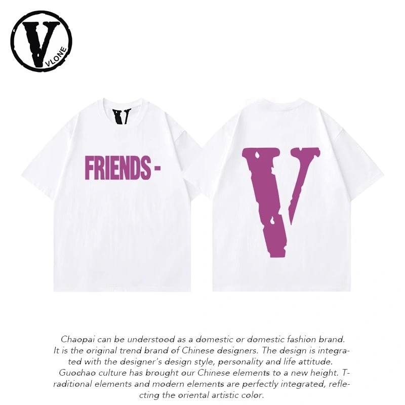 Vlone Orval Big V Phantom Color Hollow Loose Short Sleeve T-Shirt Couple Trendy American Street Summer Style 10