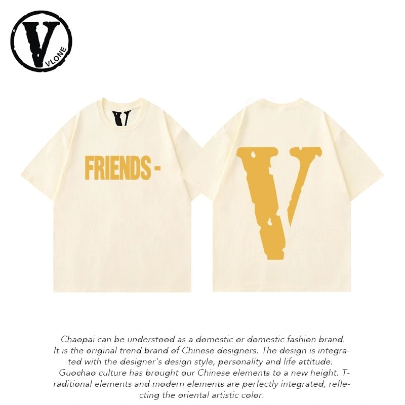 Vlone Orval Big V Phantom Color Hollow Loose Short Sleeve T-Shirt Couple Trendy American Street Summer Style 13