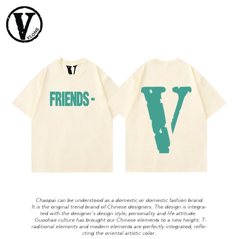Vlone Orval Big V Phantom Color Hollow Loose Short Sleeve T-Shirt Couple Trendy American Street Summer Style 19