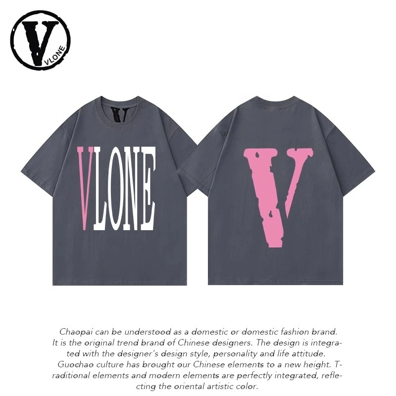 Vlone Orval Big V Short Sleeve Sunflower Vine Original Loose Cotton Couple Trend Style 17