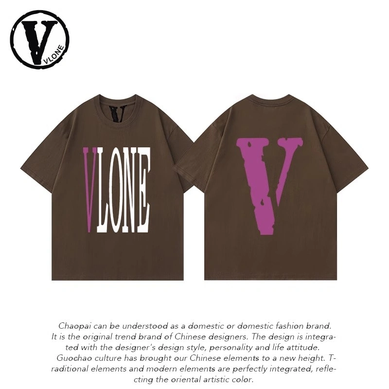 Vlone Orval Big V Short Sleeve Sunflower Vine Original Loose Cotton Couple Trend Style 26