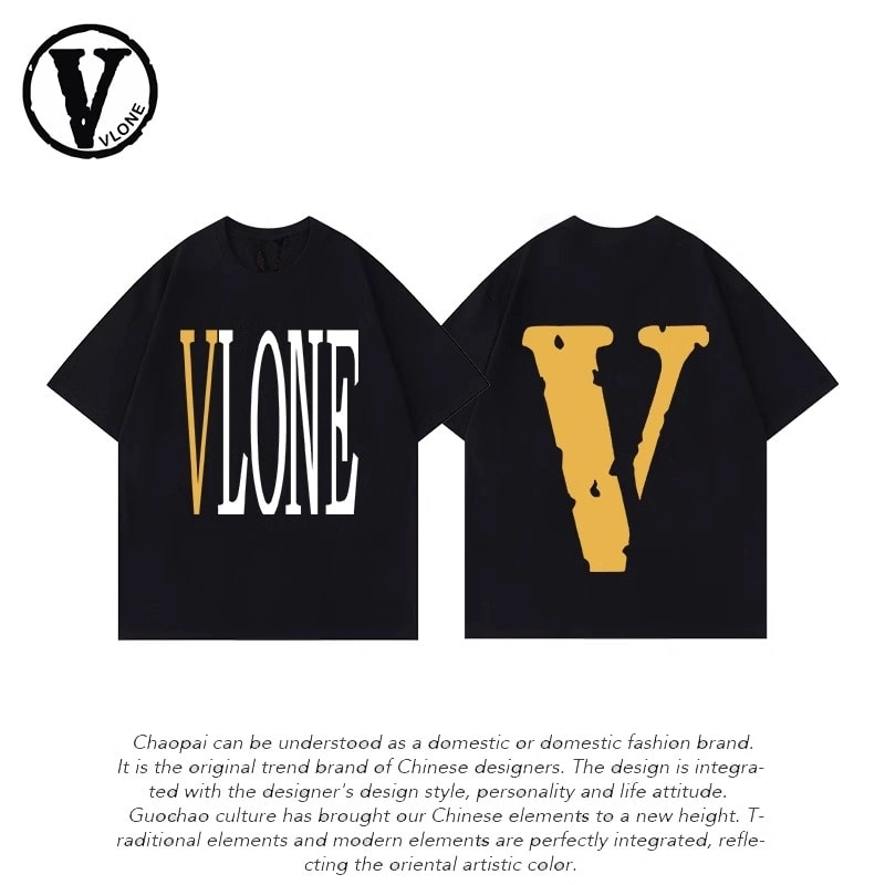 Vlone Orval Big V Short Sleeve Sunflower Vine Original Loose Cotton Couple Trend Style 28