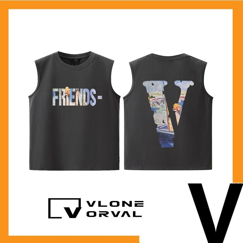 Vlone Orval Big V Sleeveless Tank Top Unisex American Retro Athletic Casual Style 10