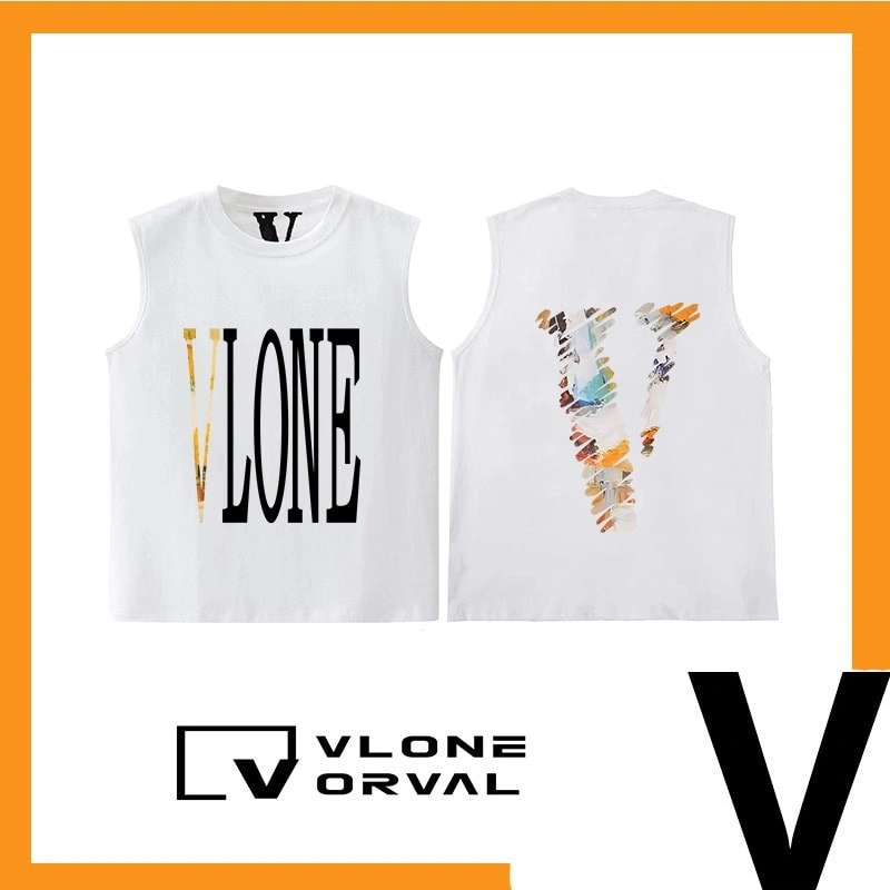 Vlone Orval Big V Sleeveless Tank Top Unisex American Retro Athletic Casual Style 3