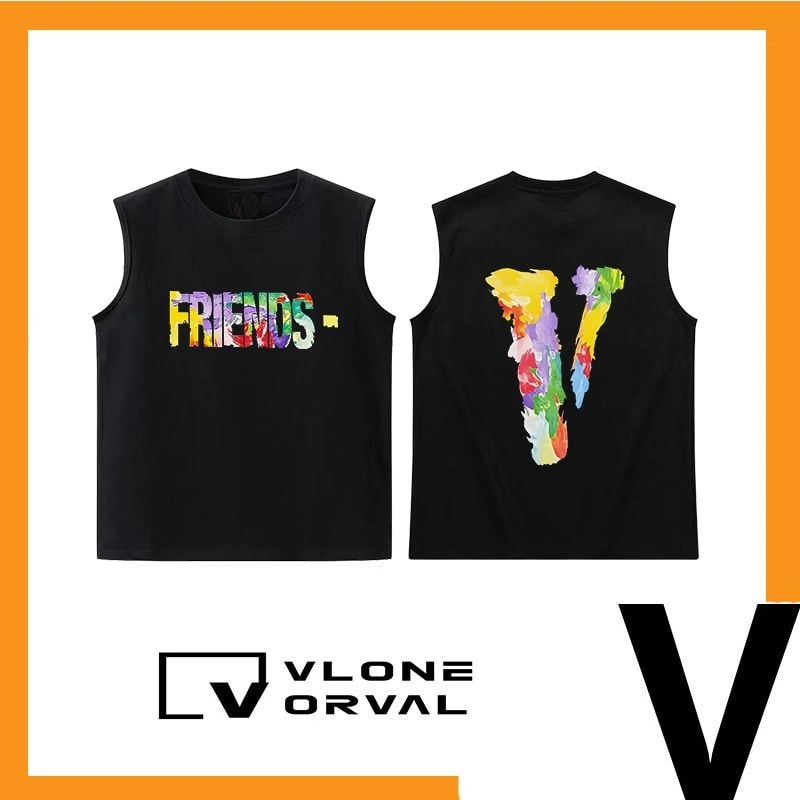 Vlone Orval Big V Sleeveless Tank Top Unisex American Retro Athletic Casual Style 8