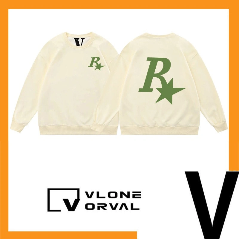 Vlone Orval Co Branded R Star Crewneck Sweatshirt Unisex Loose Student Couple Autumn Winter Style 2