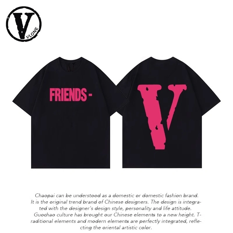 Vlone Orval Colorful Oil Painting Loose New Short Sleeve T-Shirt Summer Trendy Couple Style 2