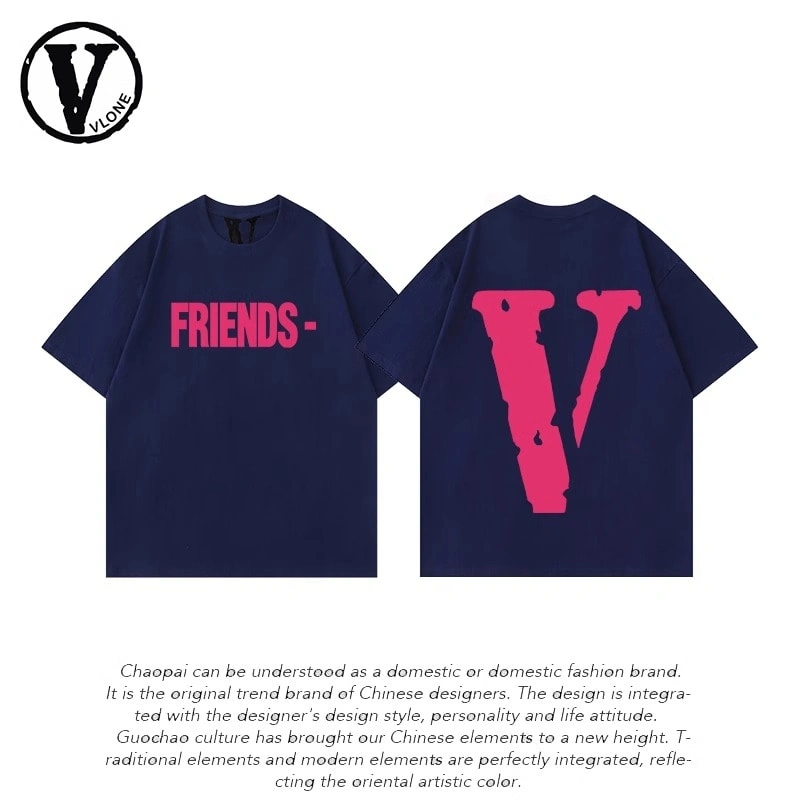 Vlone Orval Colorful Oil Painting Loose New Short Sleeve T-Shirt Summer Trendy Couple Style 4