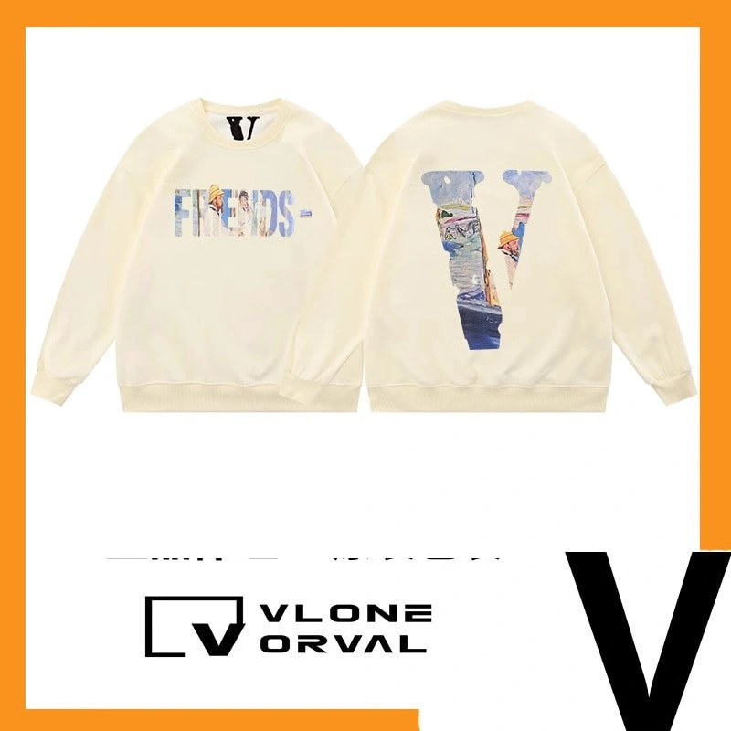 Vlone Orval Dollar Painting Crewneck Sweatshirt Trendy American Oversized Women Style 2