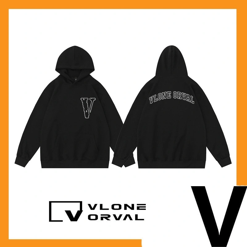 Vlone Orval Line Letter Hoodie Unisex American Trend Style 1