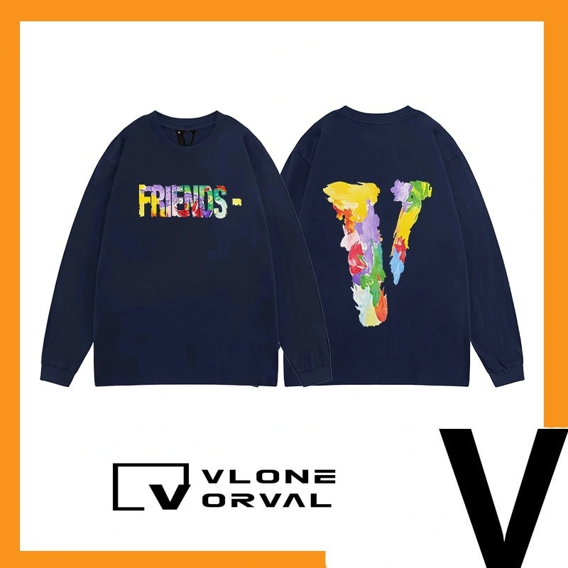 Vlone Orval New American Color Painting Long Sleeve T-Shirt Unisex Trend Style 4